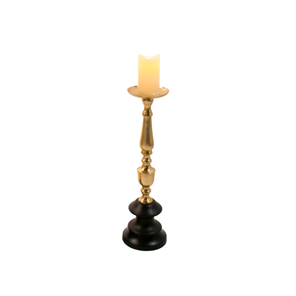 Ari Floor Standing Pillar Candle Holder 60Cm The King Oak