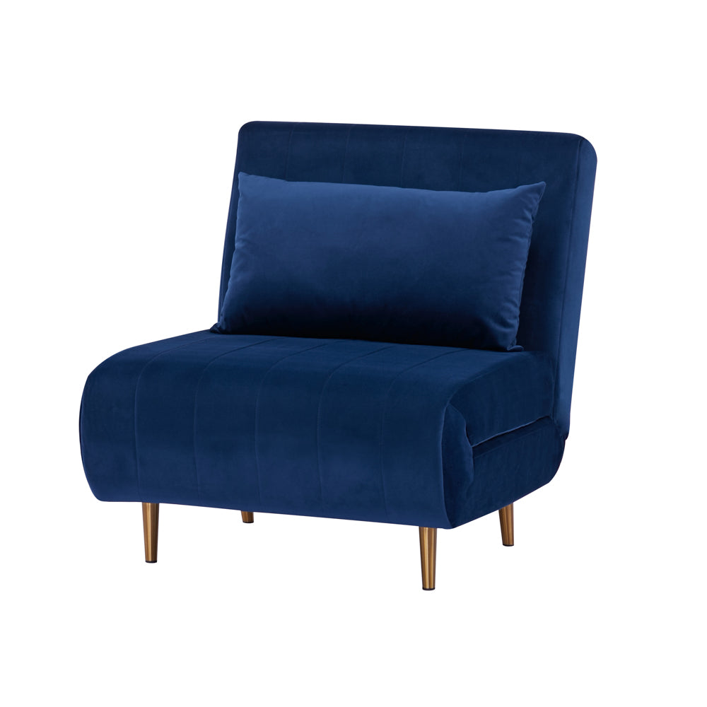Bessie Single Sofa Bed Blue The King Oak