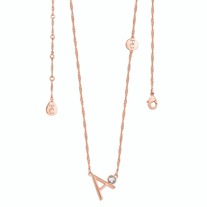 Tipperary crystal rose gold necklace sales