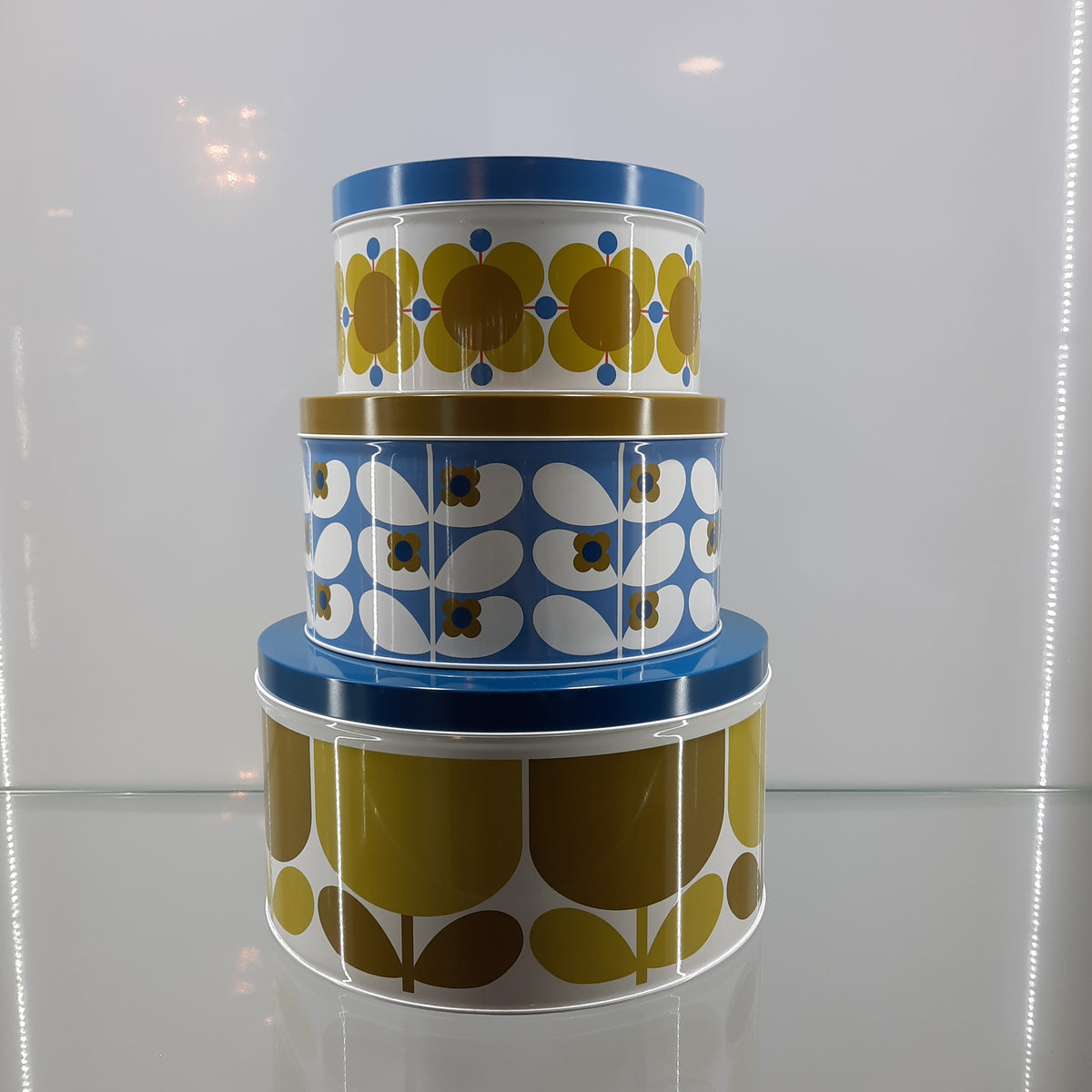 Orla Kiely Cake Tin set of 3 Blue The King Oak